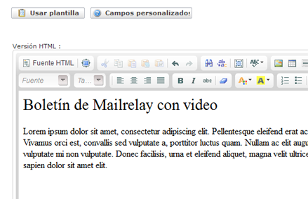 Enviar videos en newsletter de email
