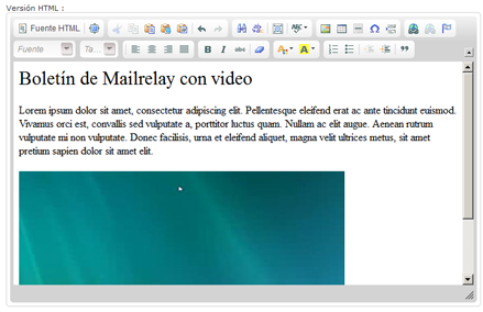 Enviar videos en newsletter de email