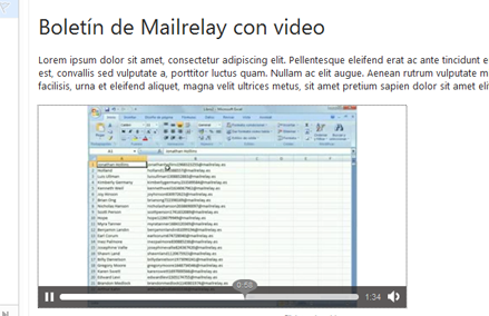 Enviar videos en newsletter de email