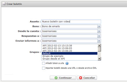 Enviar videos en newsletter de email