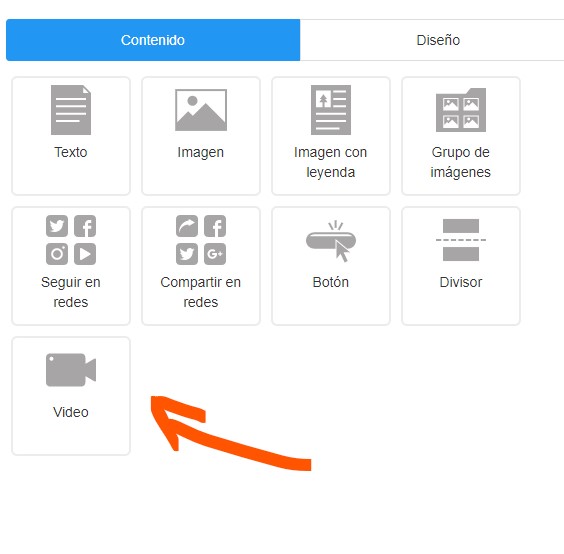 insertar un vídeo en una newsletter