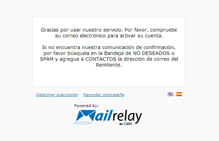Create a confirmation URL for subscription forms