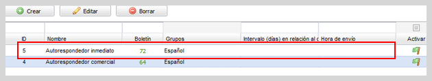 Autorespondedor Mailrelay
