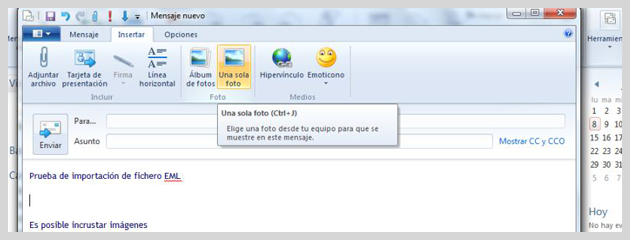 importacion fichero eml mailrelay