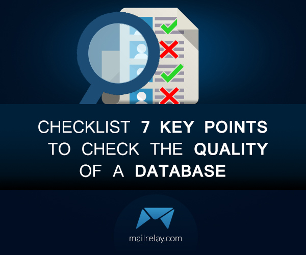 Checklist 7 key points to check the quality of a database