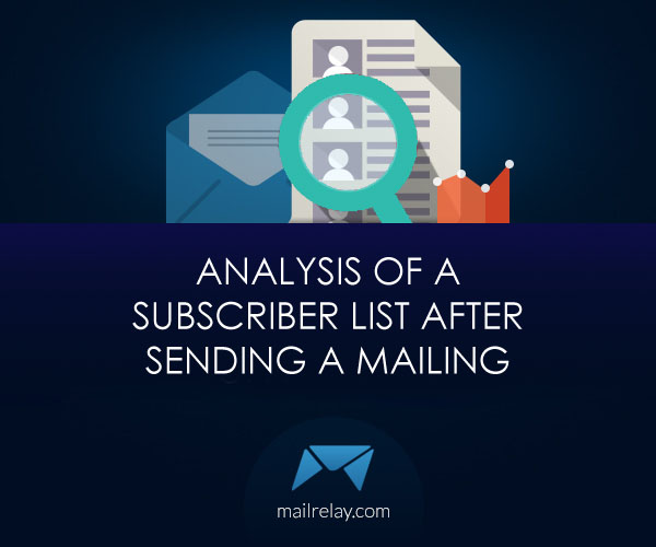 Analysis of a subscriber list after sending a mailing