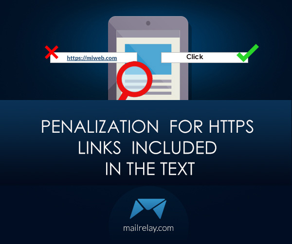 Penalization  for https links included in the text