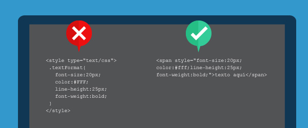 Codifica correctamente el estilo para evitar problemas en gestores de email Codifica correctamente el estilo para evitar problemas en gestores de email
