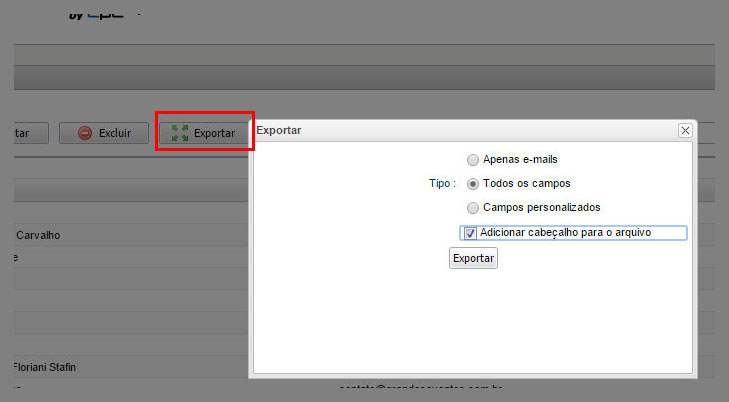 Como fazer um backup de todos os assinantes 1