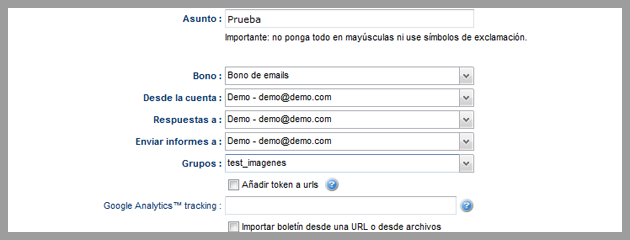 Selecciona los valores oportunos para tu newsletter