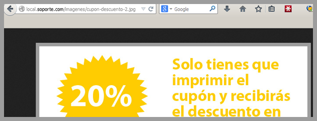 Ejemplo de imagen subida en nuestro propio servidor