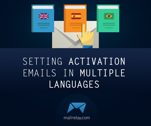 Setting activation emails in multiple languages