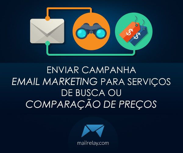 Enviar campanha email marketing para serviços de busca ou comparação de preços