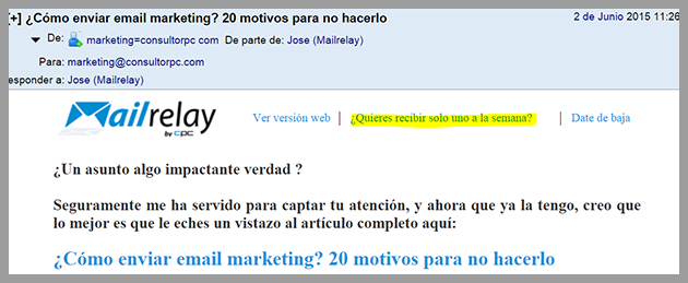 email marketing, segmentación por frecuencia