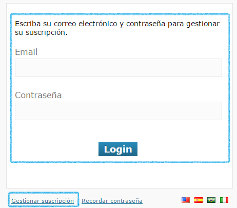 Gestionar suscripción Gestionar suscripción
