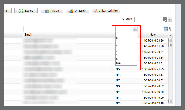 Filter your email list by engagement 2