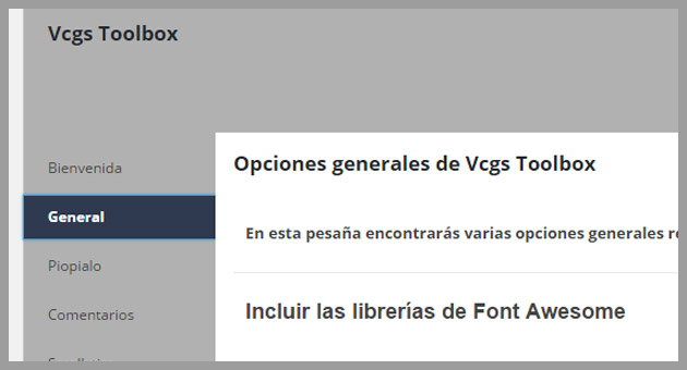 opciones vcgs toolbox