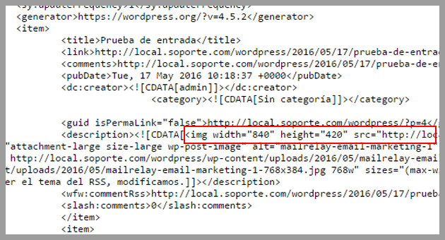 imagen destacada en html