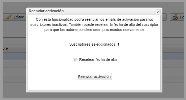 mailing a inactivos