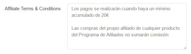 Términos de afiliados