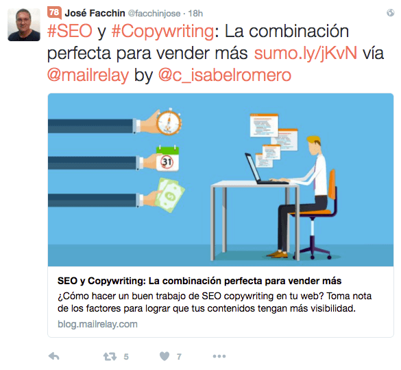 Un ejemplo de tweet perfecto publicado por José Facchin Un ejemplo de tweet perfecto publicado por José Facchin