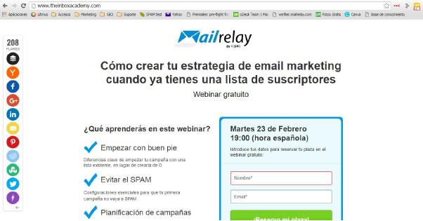 Landing page Landing page