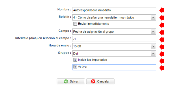 crear un autoresponder