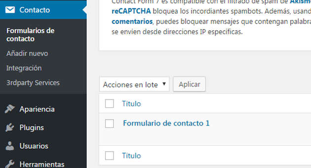 crear formulario para suscripción
