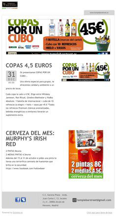 ejemplo de newsletter de ocio