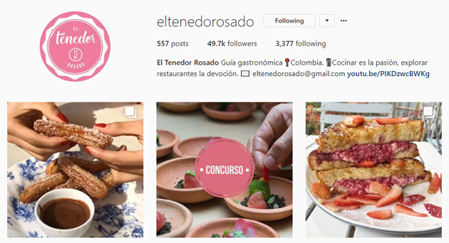el tenedor rosado instagram