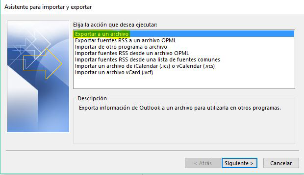 exportar contactos
