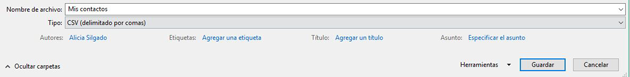 exportar outlook