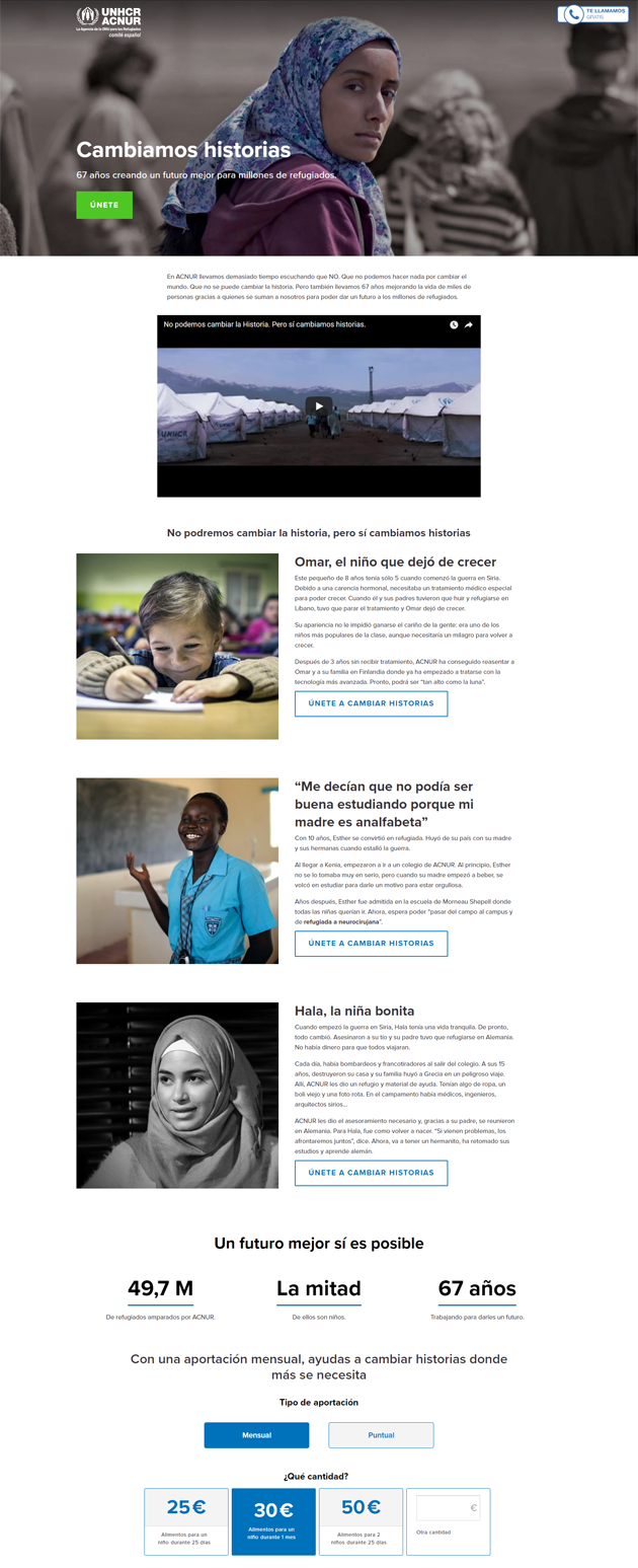ejemplos de landing pages
