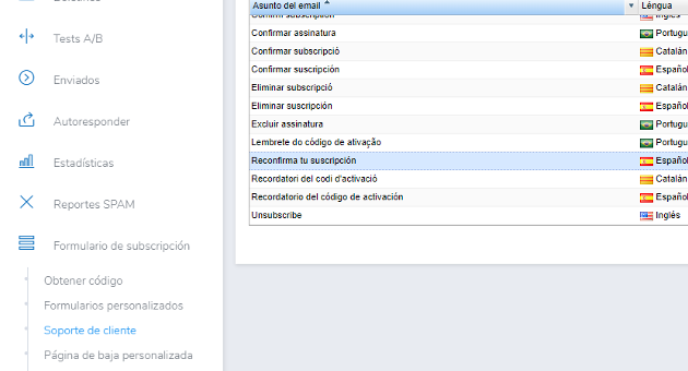 reconfirmar suscripción