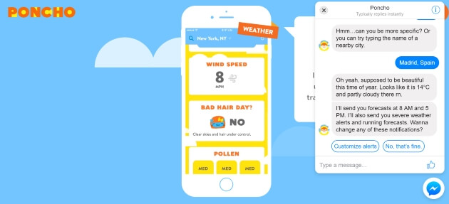 chatbot poncho chatbot poncho