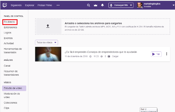 twitch en directo