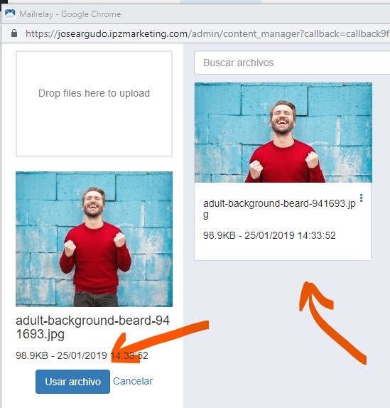 Insertar imágenes en el editor