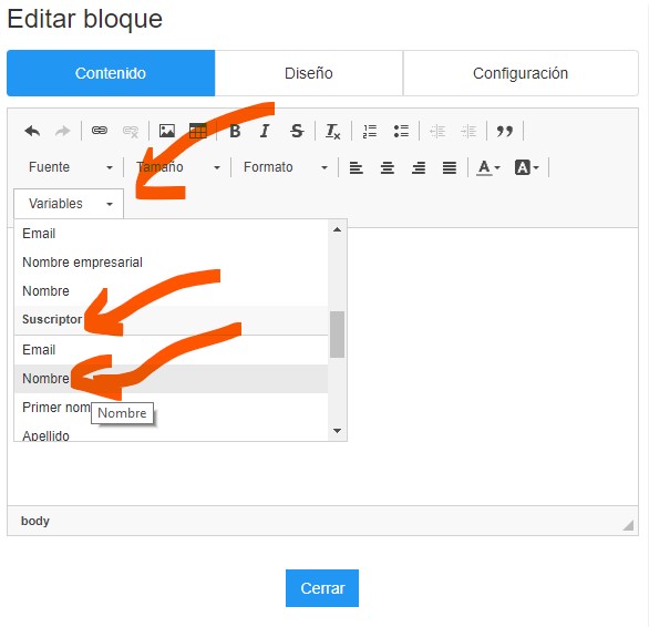 editor mailrelay incluir nombre en la newsletter editor mailrelay incluir nombre en la newsletter