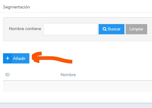 añadir segmentación de contactos añadir segmentación de contactos