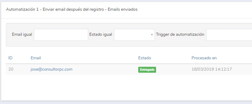 emails enviado autoresponder