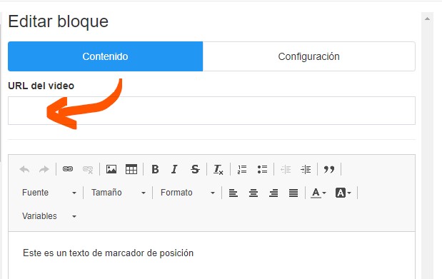 añadir vídeo a newsletter