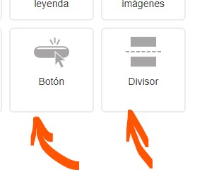 separadores y botones