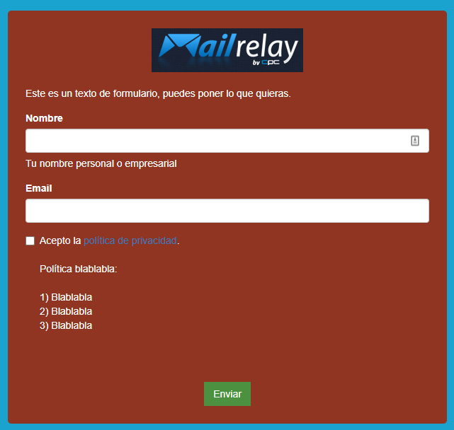 formulario de suscripción a la newsletter formulario de suscripción a la newsletter
