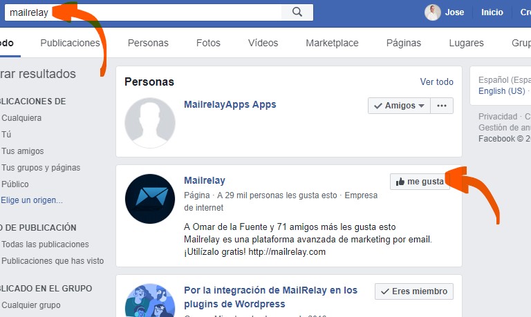 Seguir a Mailrelay en Facebook Seguir a Mailrelay en Facebook