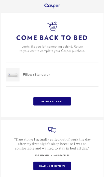 Email del carrito abandonado