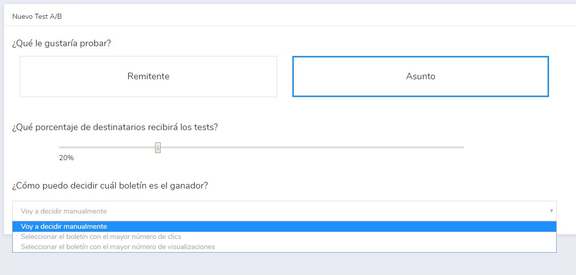 Preparando el test A/B de nuestra newsletter