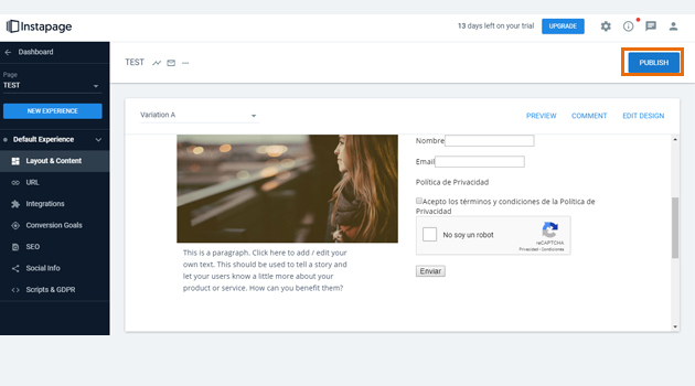 Cómo añadir un formulario de suscripción a una landing page fuera de WordPress