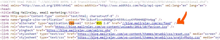 feed rss de blog de wordpress