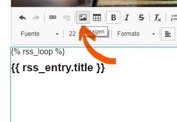 newsletter RSS, insertando una imagen