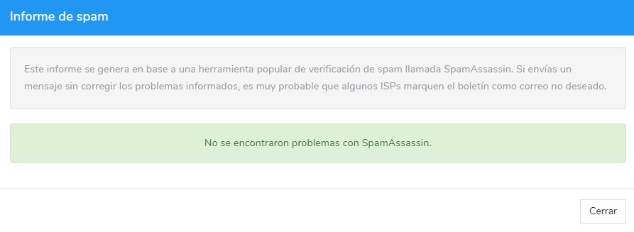 informe de spam, spamassassin